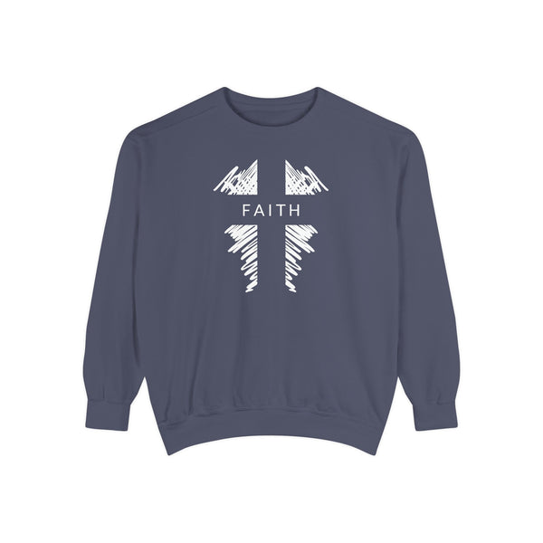 Faith Cross  — Christian Crewneck Sweatshirt