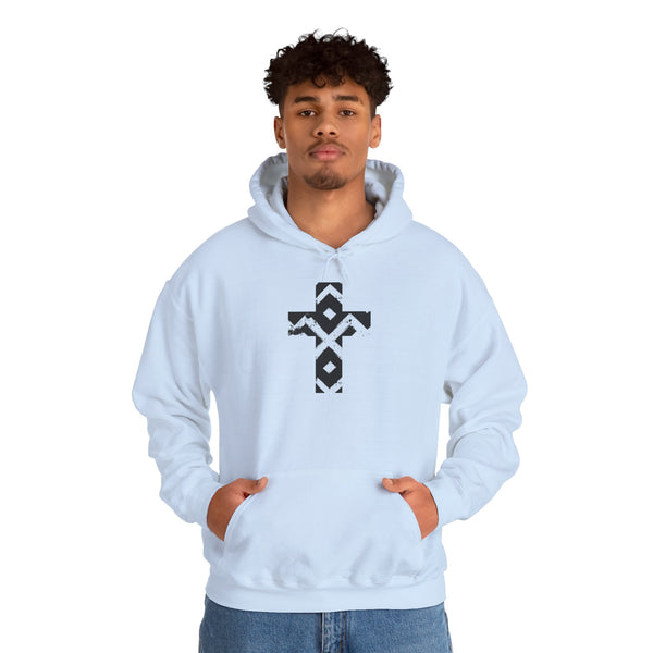 Pattern Cross - Heavy Blend Christian Hoodie