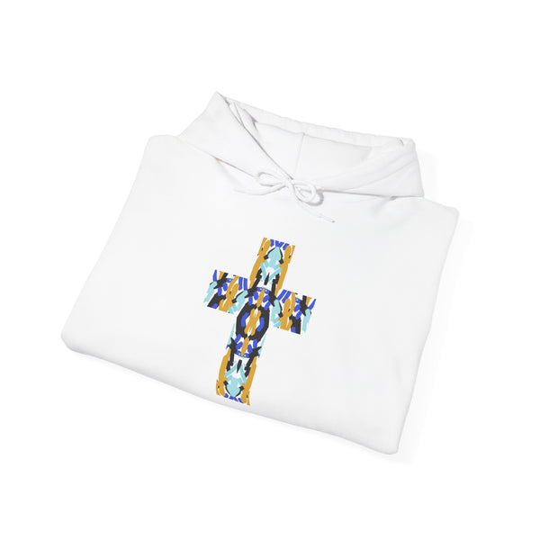 Painted Cross - Heavy Blend Christian Hoodie