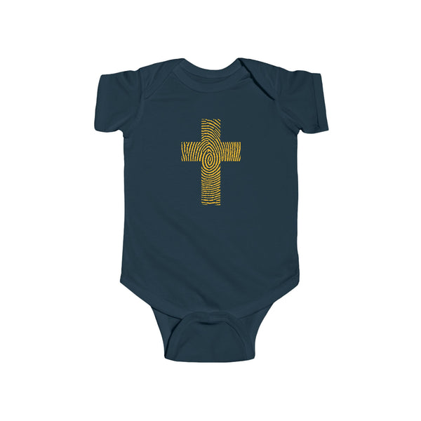 Fingerprint Cross Onesie - Baby Cross Collection (Christening and Baptism Gift)