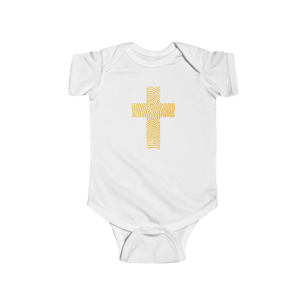 Fingerprint Cross Onesie - Baby Cross Collection (Christening and Baptism Gift)