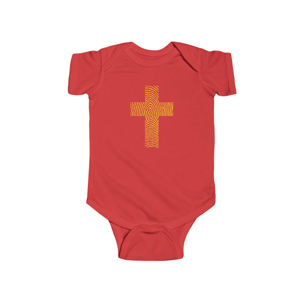 Fingerprint Cross Onesie - Baby Cross Collection (Christening and Baptism Gift)