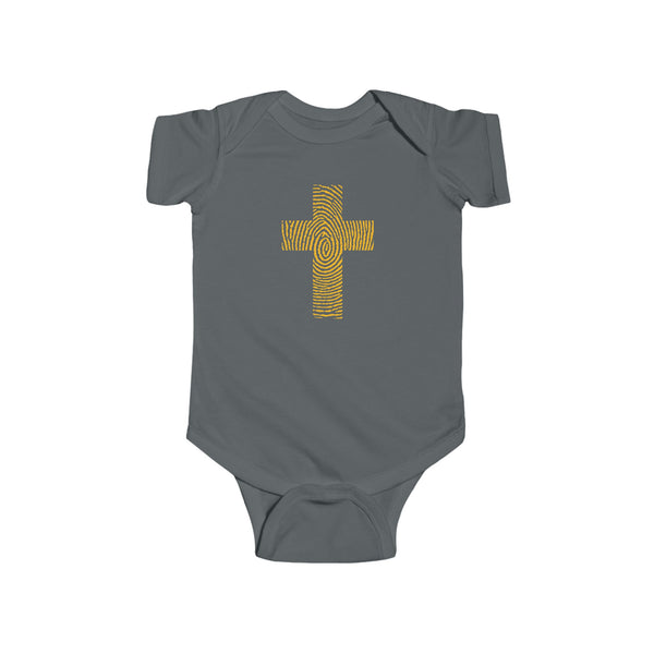 Fingerprint Cross Onesie - Baby Cross Collection (Christening and Baptism Gift)
