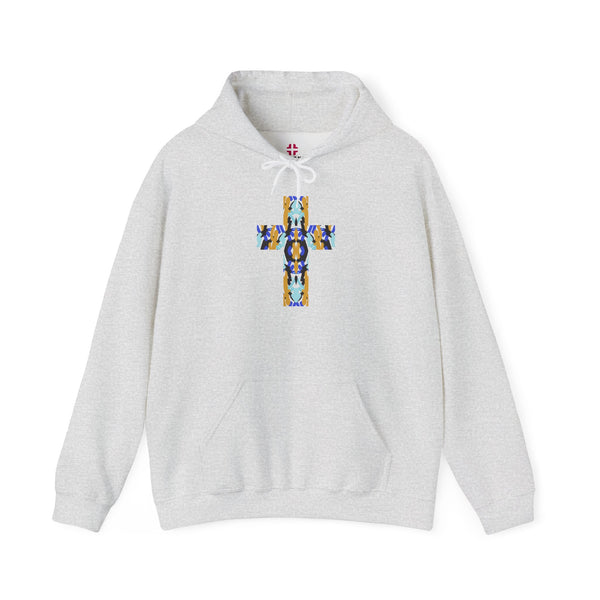 Painted Cross - Heavy Blend Christian Hoodie