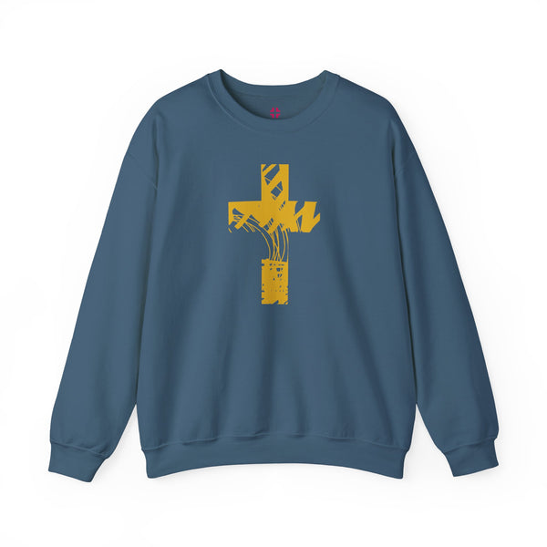 Gold Cross - Crewneck Christian Sweatshirt