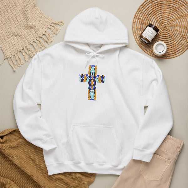 Painted Cross - Heavy Blend Christian Hoodie