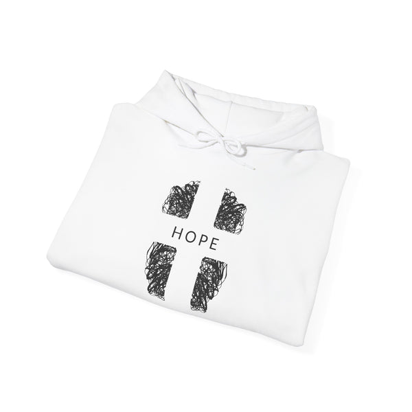 Hope Cross -  Heavy Blend Christian Hoodie