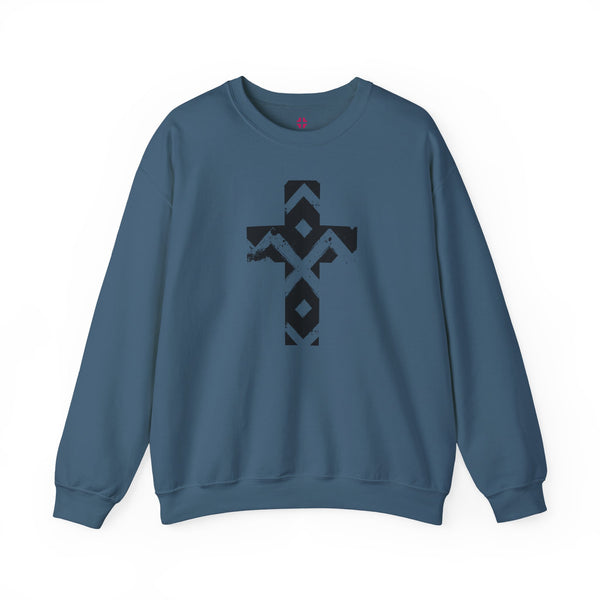 Pattern Cross Sweatshirt — Christian Crewneck