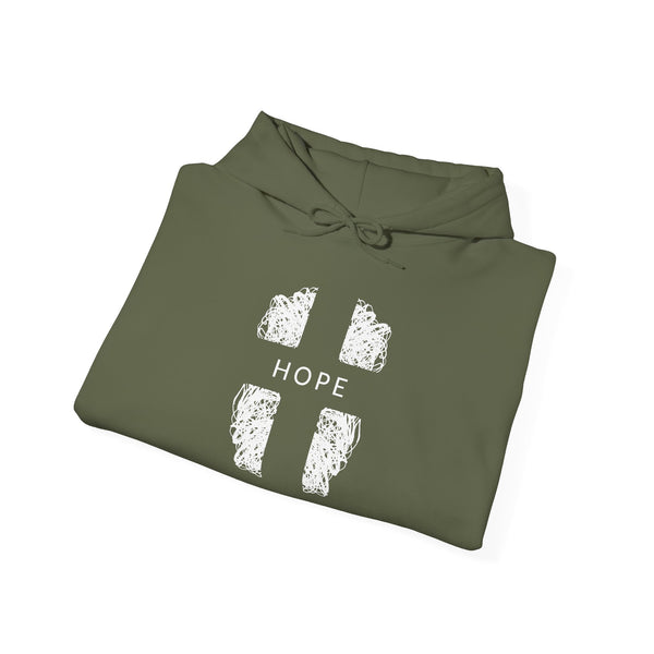 Hope Cross -  Heavy Blend Christian Hoodie