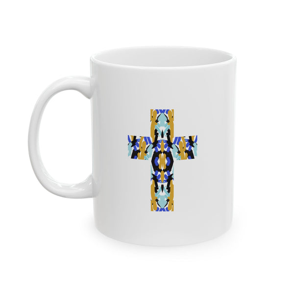Painted Cross Ceramic Mug (11oz/15oz)