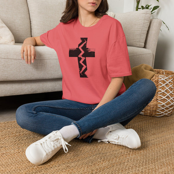 Fault Line Cross  – Softstyle Christian Tee