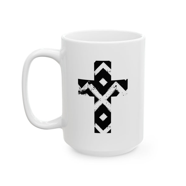 Pattern Cross Ceramic Mug (11oz/15oz)