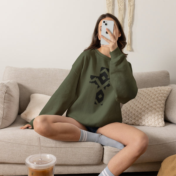 Pattern Cross Sweatshirt — Christian Crewneck