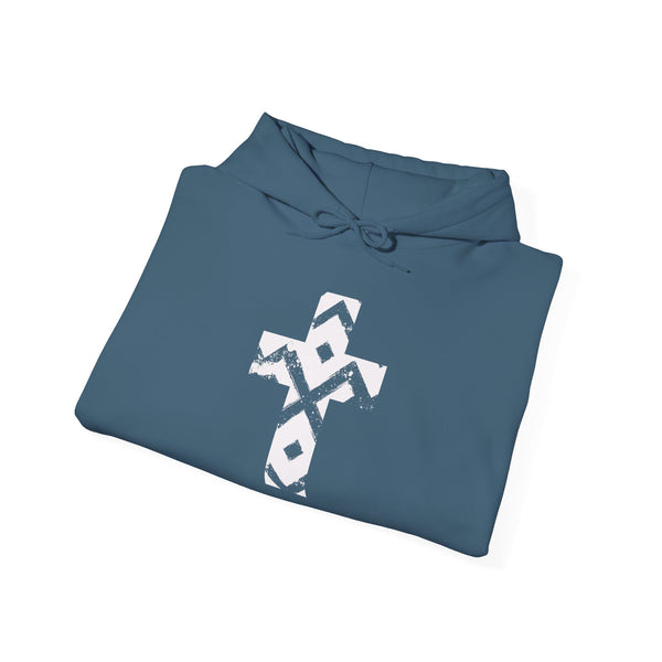 Pattern Cross - Heavy Blend Christian Hoodie