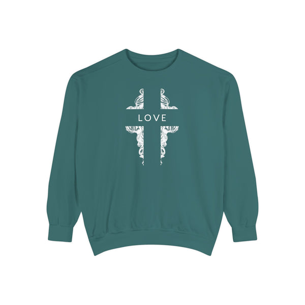 Love Cross Sweatshirt — Christian Crewneck