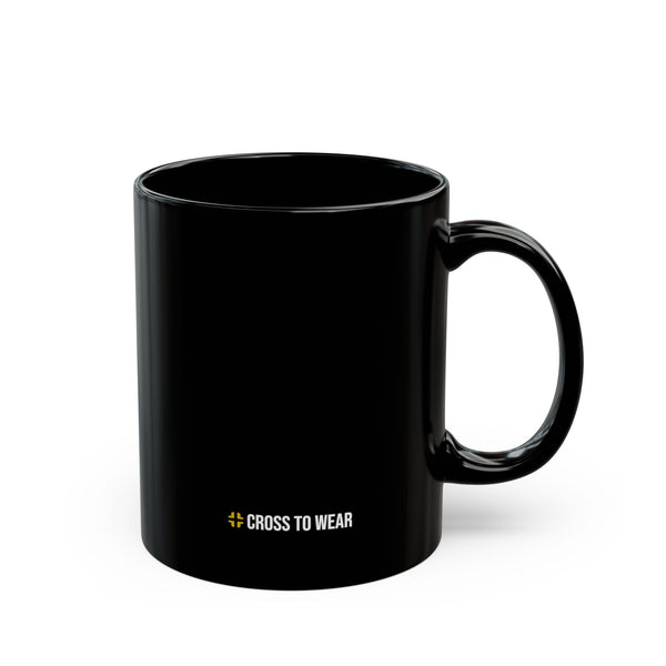 Fingerprint Cross Black Ceramic Mug —  (11oz/15oz)