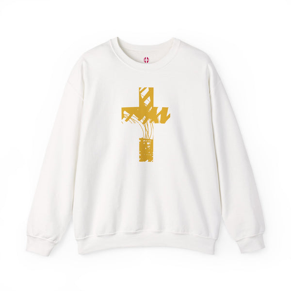 Gold Cross - Crewneck Christian Sweatshirt