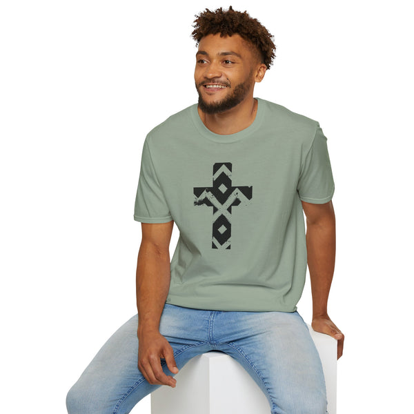 Pattern Cross  – Softstyle Christian Tee
