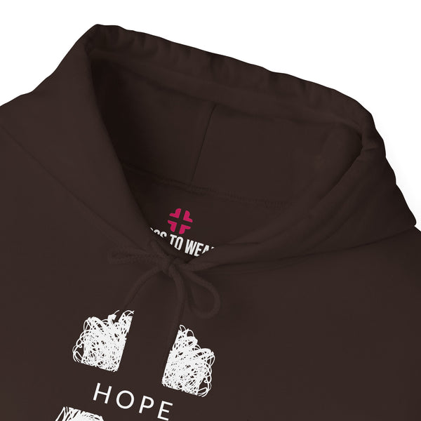 Hope Cross -  Heavy Blend Christian Hoodie