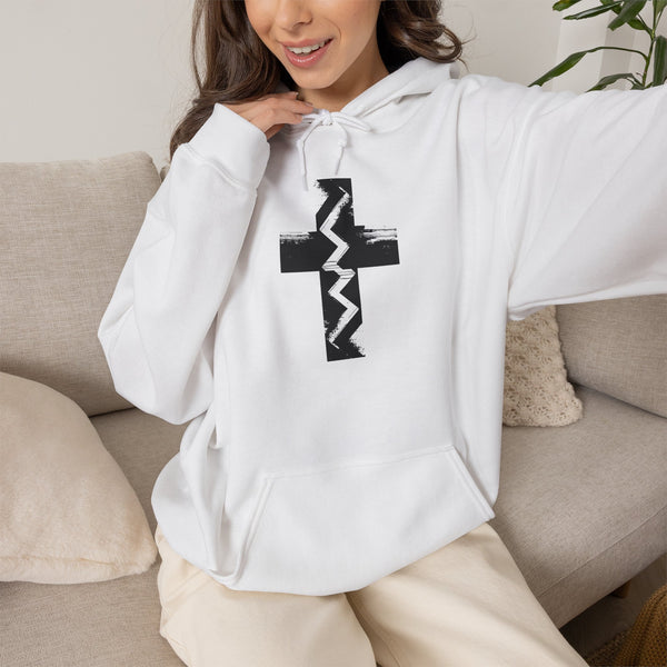 Fault Line Cross - Heavy Blend Christian Hoodie
