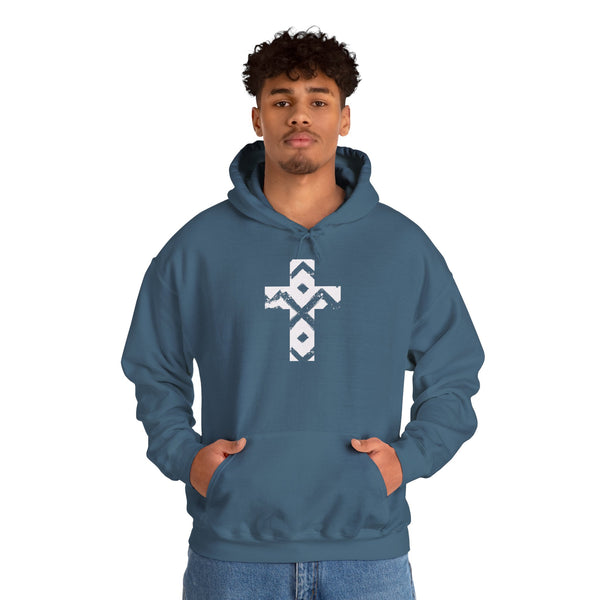 Pattern Cross - Heavy Blend Christian Hoodie