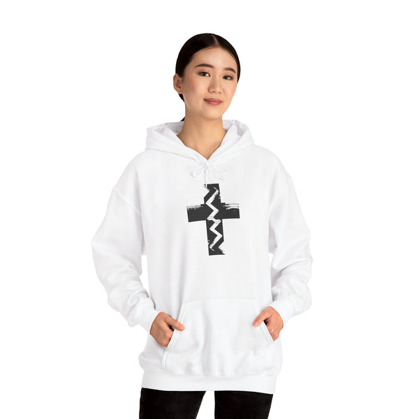 Fault Line Cross - Heavy Blend Christian Hoodie
