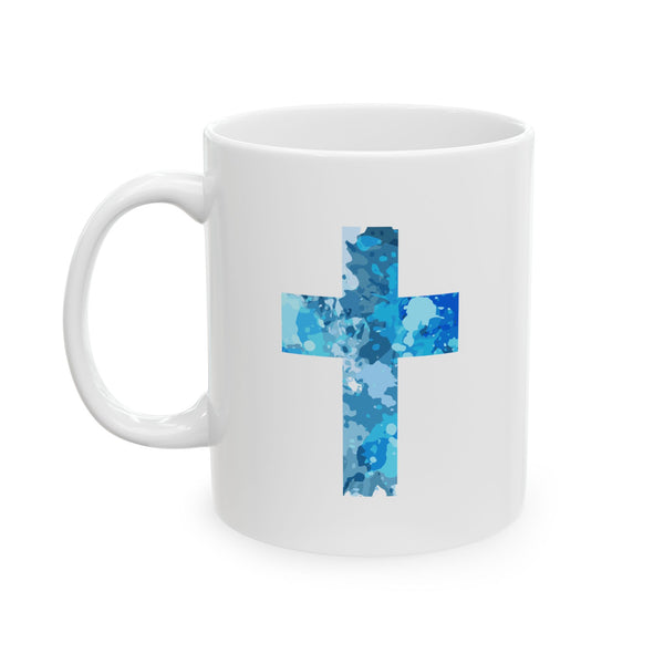 Living Water Cross Ceramic Mug (11oz/15oz)