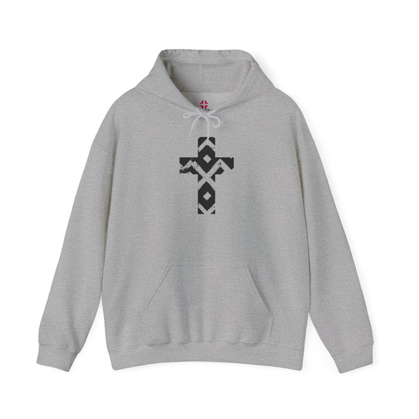 Pattern Cross - Heavy Blend Christian Hoodie