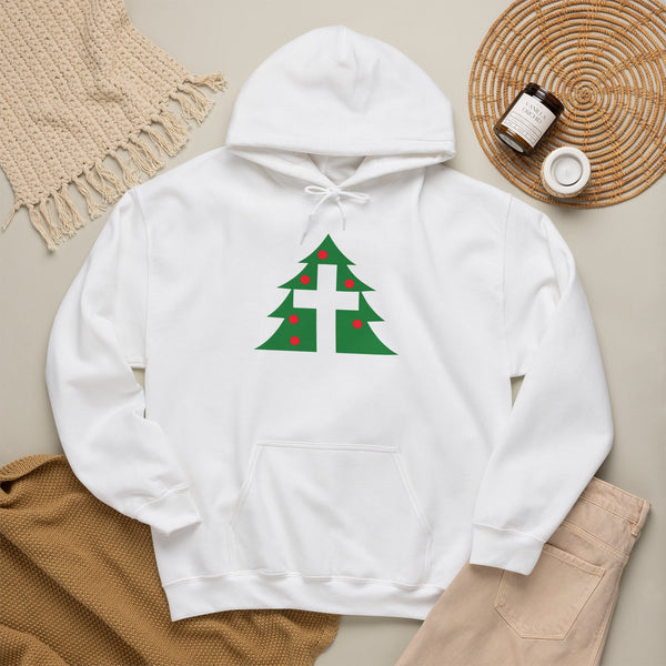 Christmas Cross - Heavy Blend Christian Hoodie