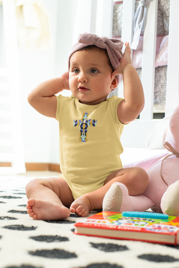 Painted Cross Onesie — Baby Cross Collection (Christening/Baptism Gift)