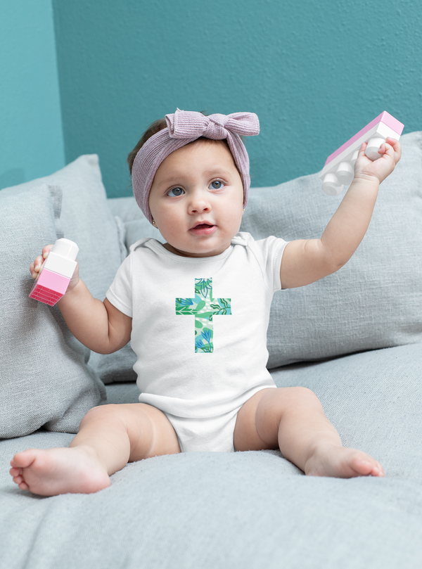 Growing Grace Cross Onesie - Baby Cross Collection (Christening and Baptism Gift)