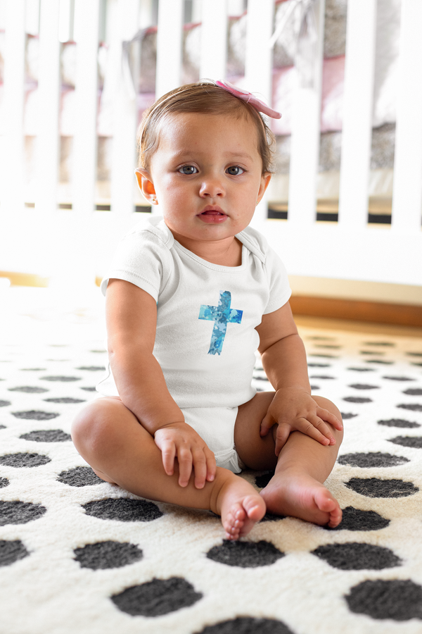 Living Water Cross Onesie - Baby Cross Collection (Christening and Baptism Gift)