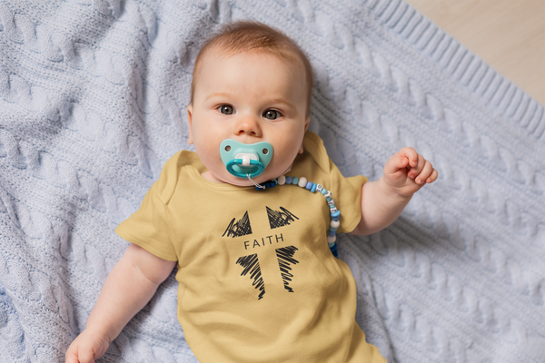 Faith Cross Onesie - Baby Cross Collection (Christening and Baptism Gift)