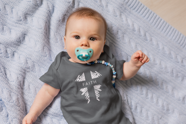 Faith Cross Onesie - Baby Cross Collection (Christening and Baptism Gift)