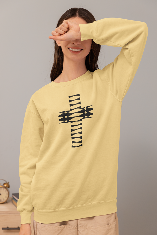 Rhythm Cross - Comfort Colors® Crewneck Sweatshirt