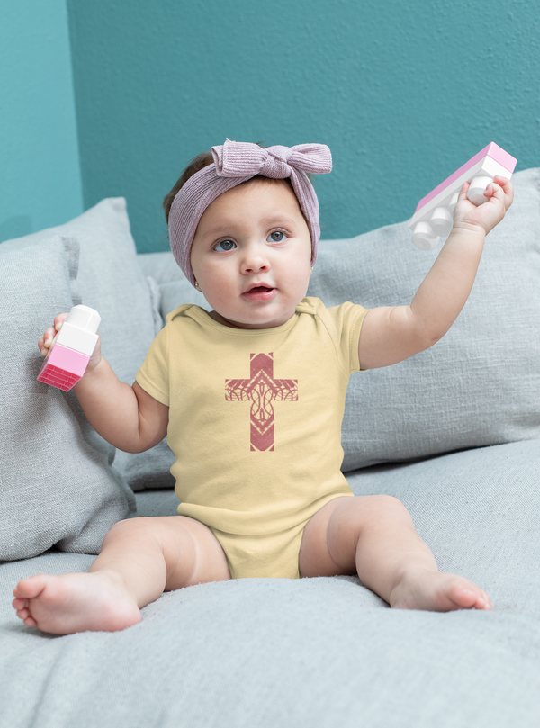 Rooted Cross Onesie — Baby Cross Collection (Christening/Baptism Gift)