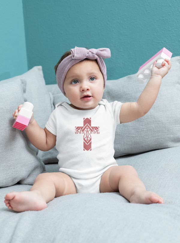 Rooted Cross Onesie — Baby Cross Collection (Christening/Baptism Gift)