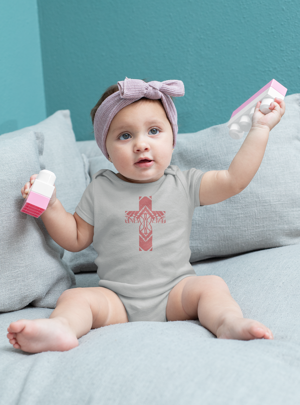 Rooted Cross Onesie — Baby Cross Collection (Christening/Baptism Gift)