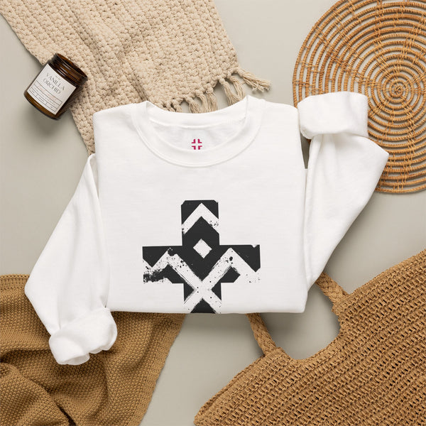 Pattern Cross Sweatshirt — Christian Crewneck
