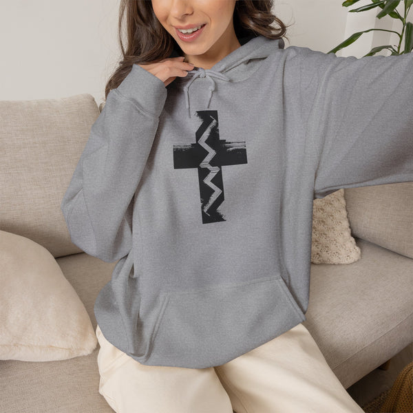 Fault Line Cross - Heavy Blend Christian Hoodie