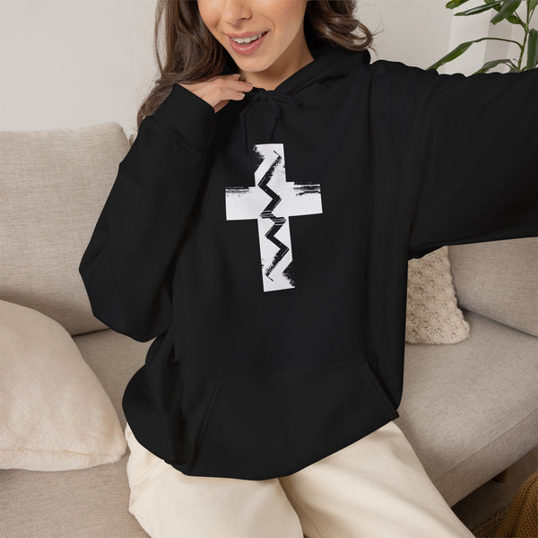 Fault Line Cross - Heavy Blend Christian Hoodie