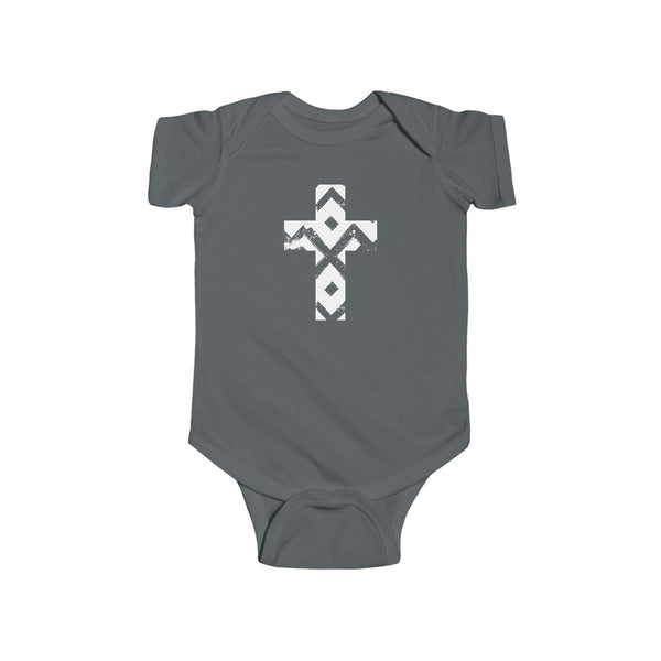 Pattern Cross Onesie — Baby Cross Collection (Christening/Baptism Gift)