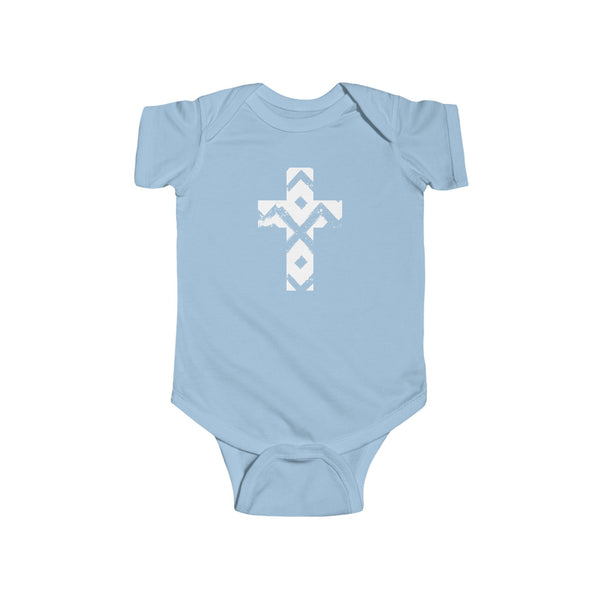 Pattern Cross Onesie — Baby Cross Collection (Christening/Baptism Gift)