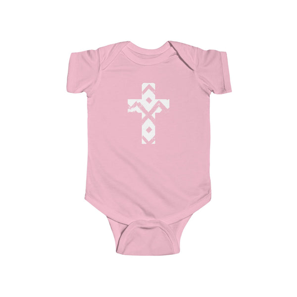 Pattern Cross Onesie — Baby Cross Collection (Christening/Baptism Gift)