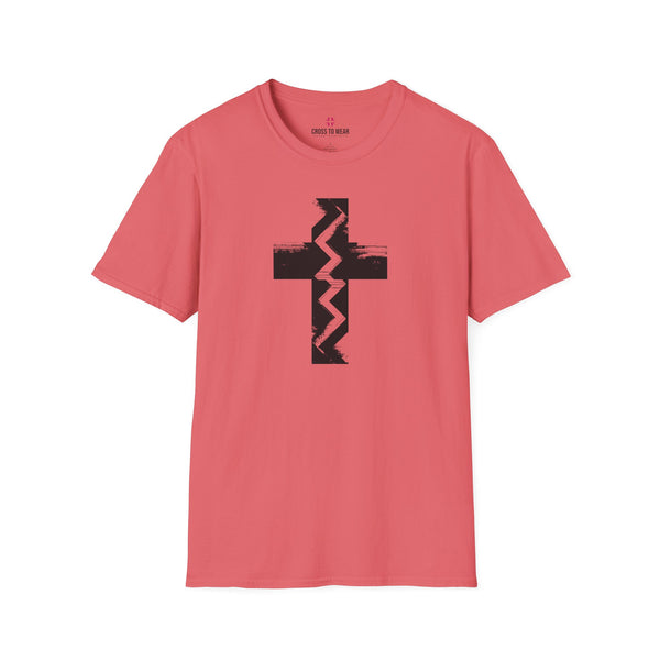 Fault Line Cross  – Softstyle Christian Tee