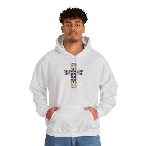Painted Cross - Heavy Blend Christian Hoodie