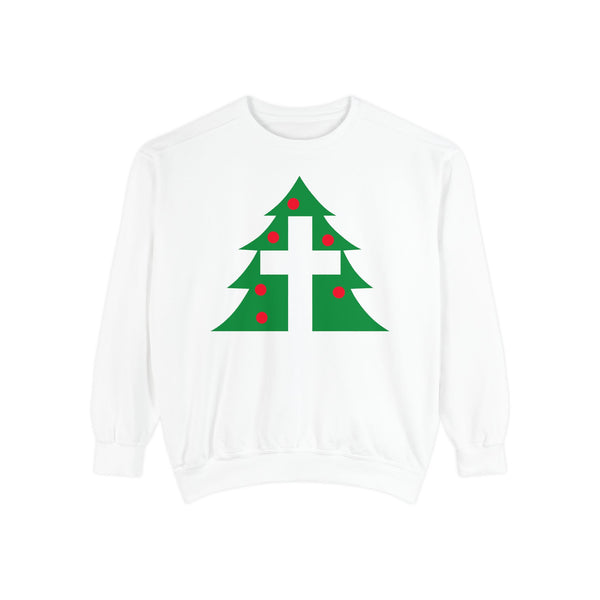 Christmas Cross - Comfort Colors® Crewneck Sweatshirt