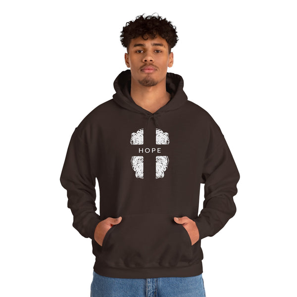 Hope Cross -  Heavy Blend Christian Hoodie