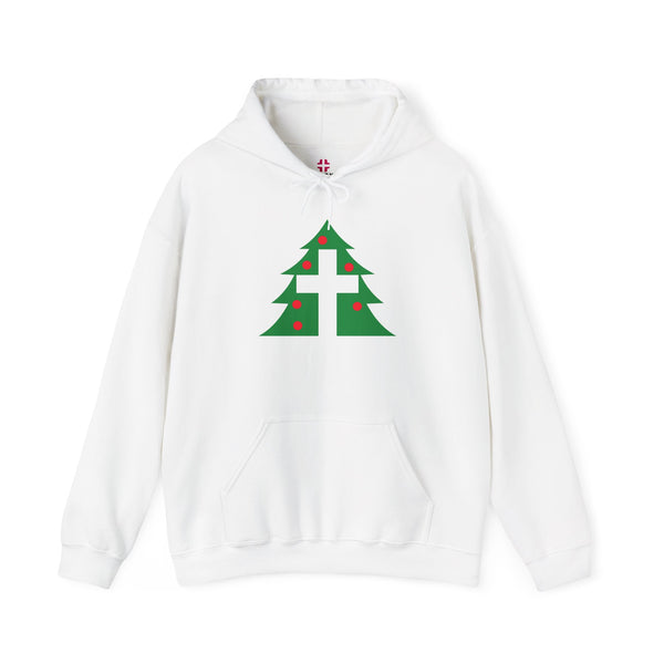 Christmas Cross - Heavy Blend Christian Hoodie
