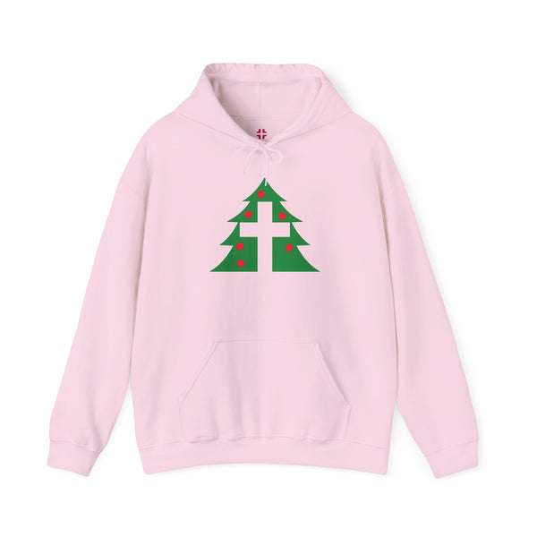 Christmas Cross - Heavy Blend Christian Hoodie